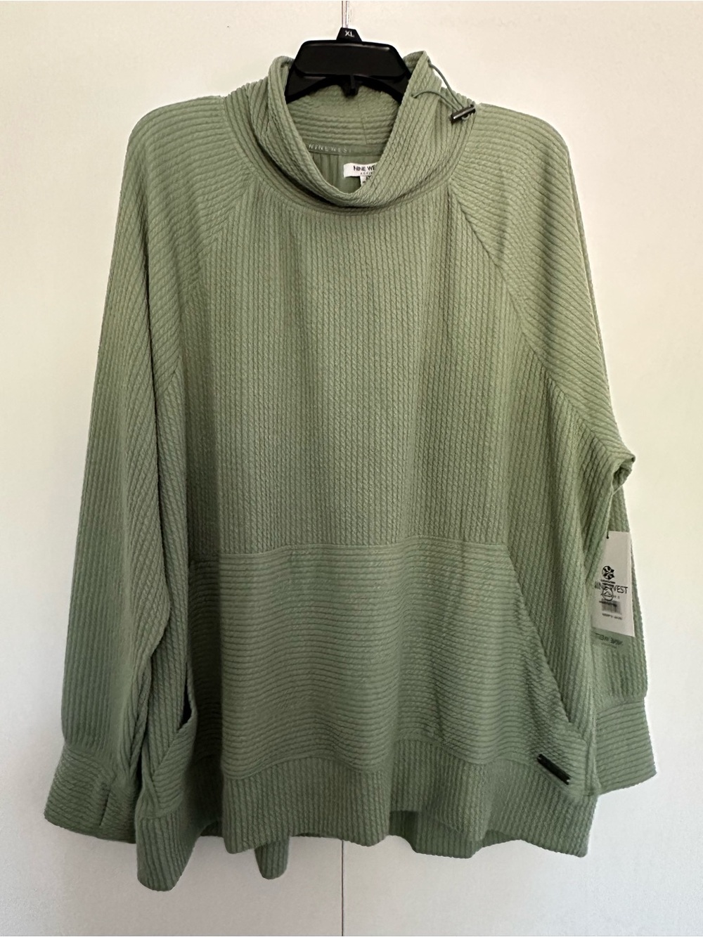 Nine West Soft Knit Sage Green Women's Top